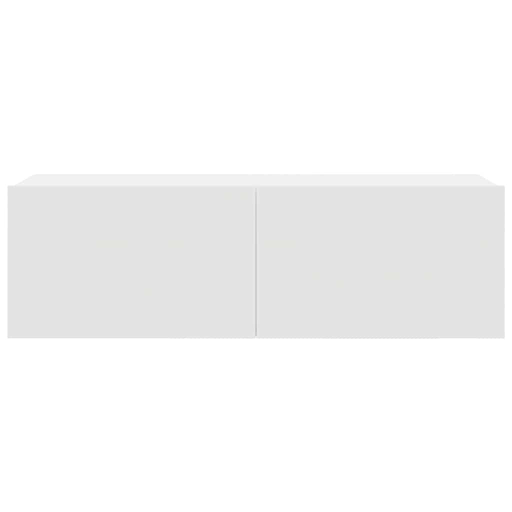 vidaXL 7-tlg. TV-Schrank-Set Weiß Holzwerkstoff