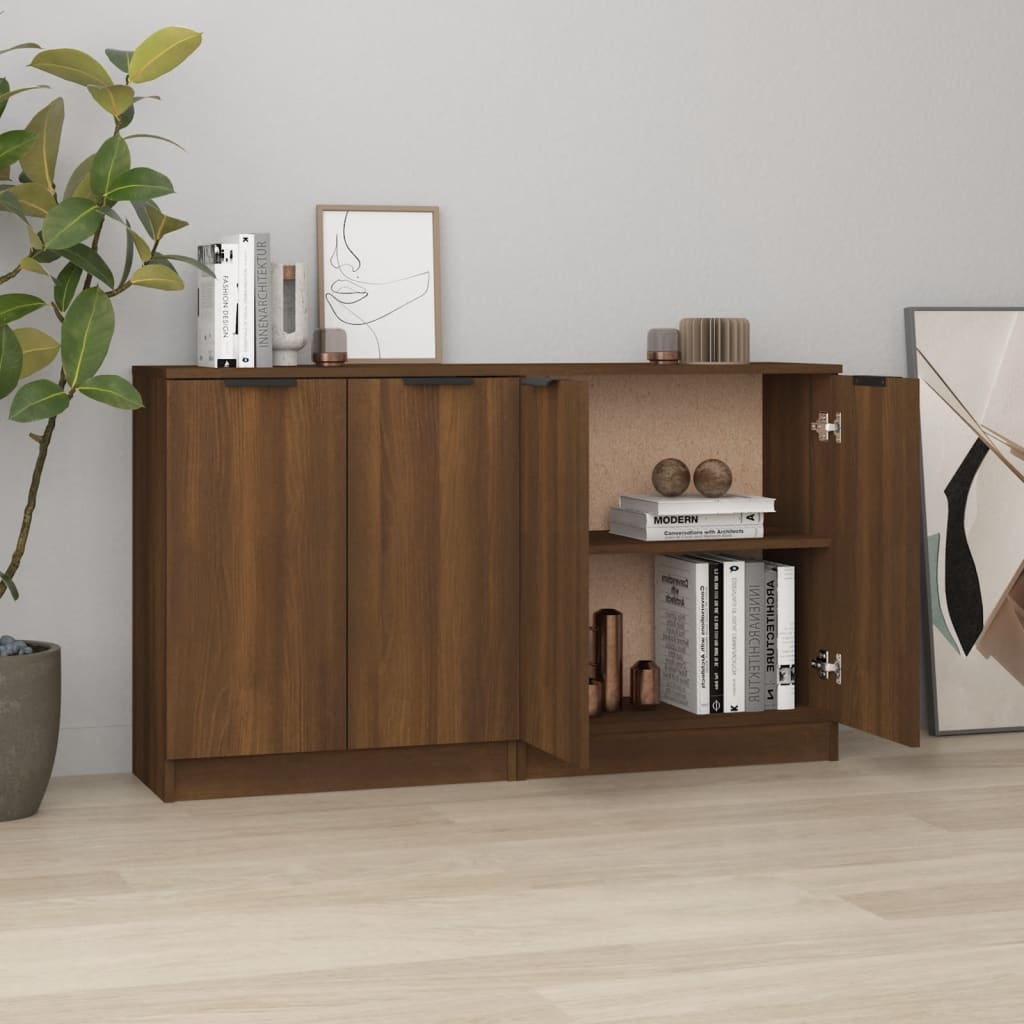 vidaXL Sideboards 2 Stk. Weiß 60x30x70 cm Holzwerkstoff