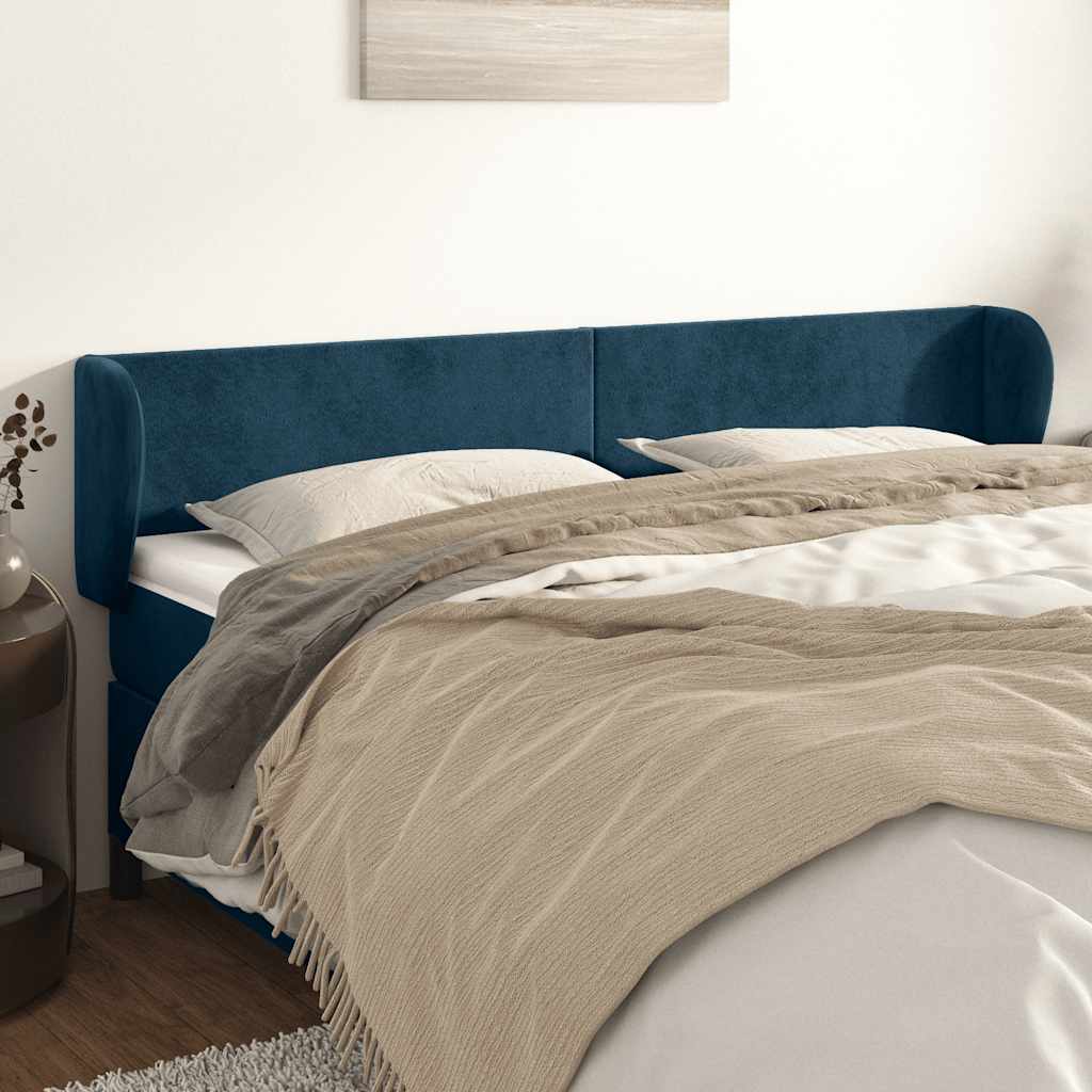 Kopfteil mit Ohren Hellgrau 83x23x78/88 cm Samt