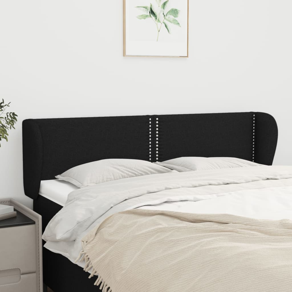 Kopfteil mit Ohren Dunkelgrau 83x23x78/88 cm Stoff