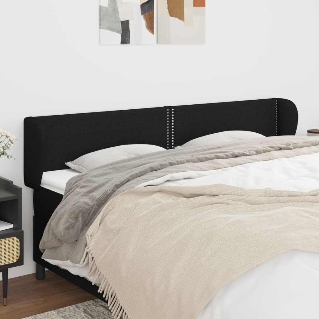 Kopfteil mit Ohren Dunkelgrau 83x23x78/88 cm Stoff