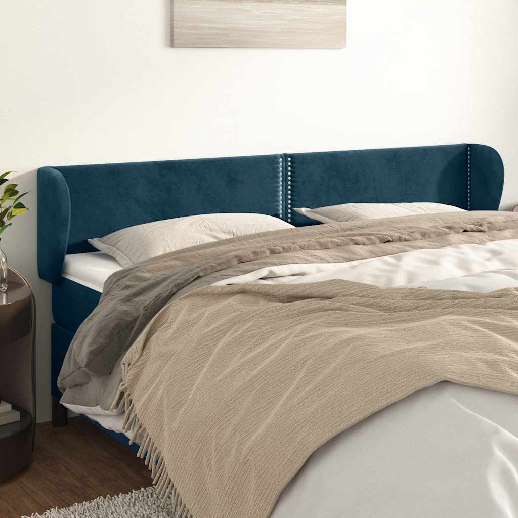 Kopfteil mit Ohren Hellgrau 83x23x78/88 cm Samt
