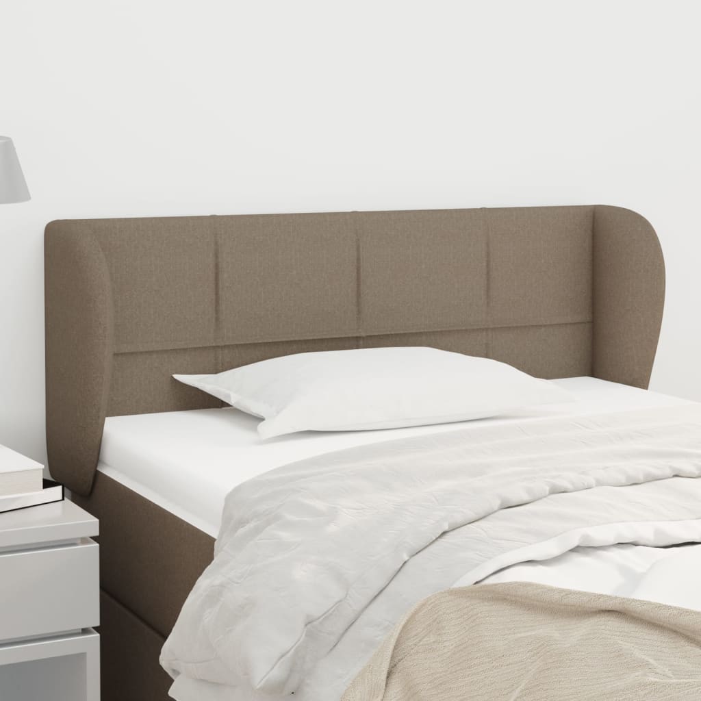 Kopfteil mit Ohren Hellgrau 83x23x78/88 cm Stoff