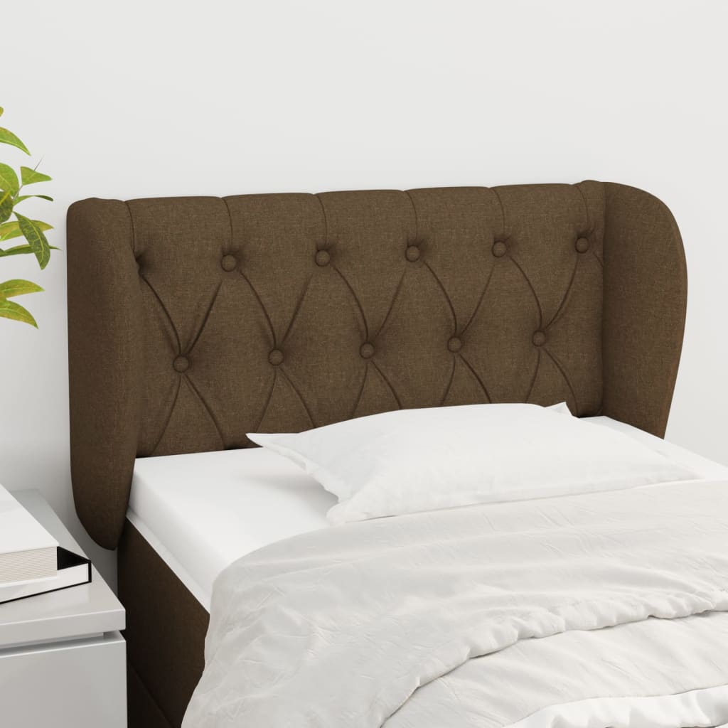 Kopfteil mit Ohren Hellgrau 83x23x78/88 cm Stoff