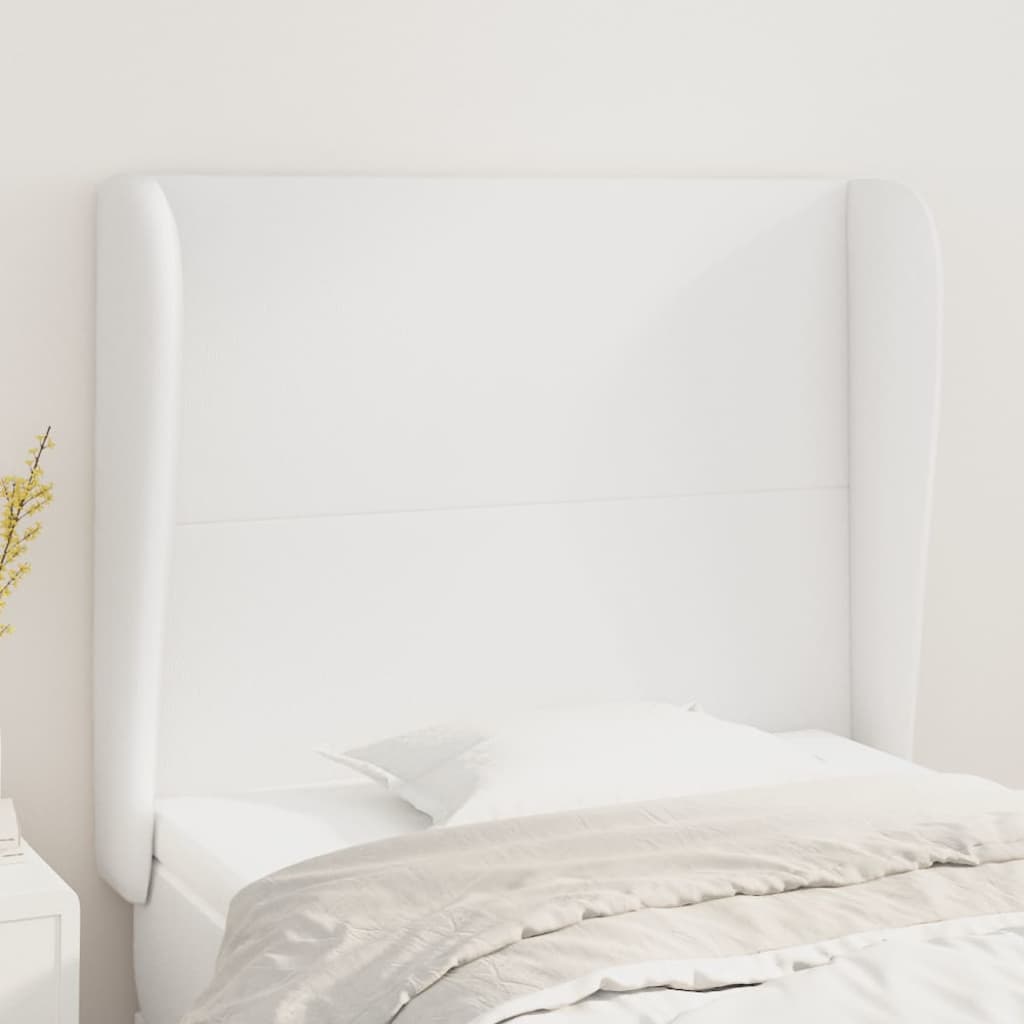 Kopfteil mit Ohren Schwarz 83x23x78/88 cm Kunstleder