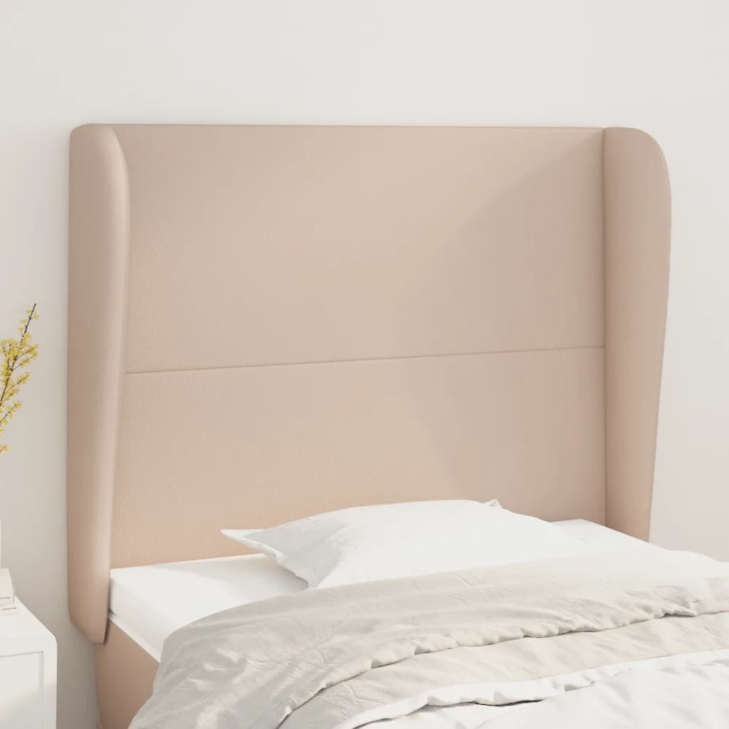 Kopfteil mit Ohren Schwarz 83x23x78/88 cm Kunstleder