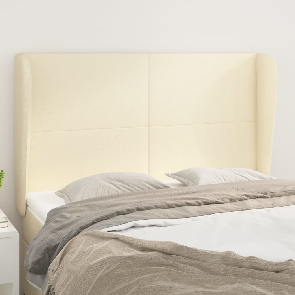 Kopfteil mit Ohren Schwarz 83x23x78/88 cm Kunstleder