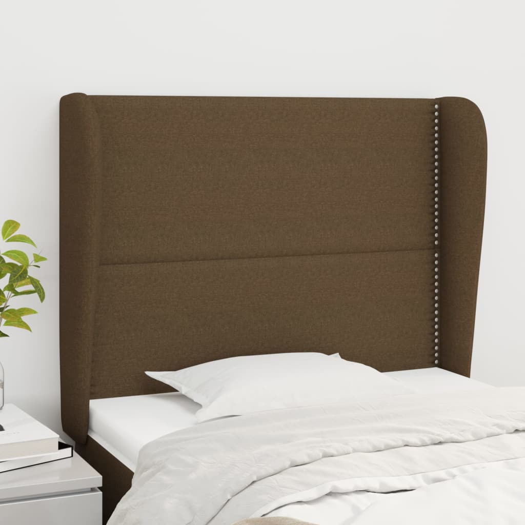 Kopfteil mit Ohren Dunkelgrau 83x23x78/88 cm Stoff