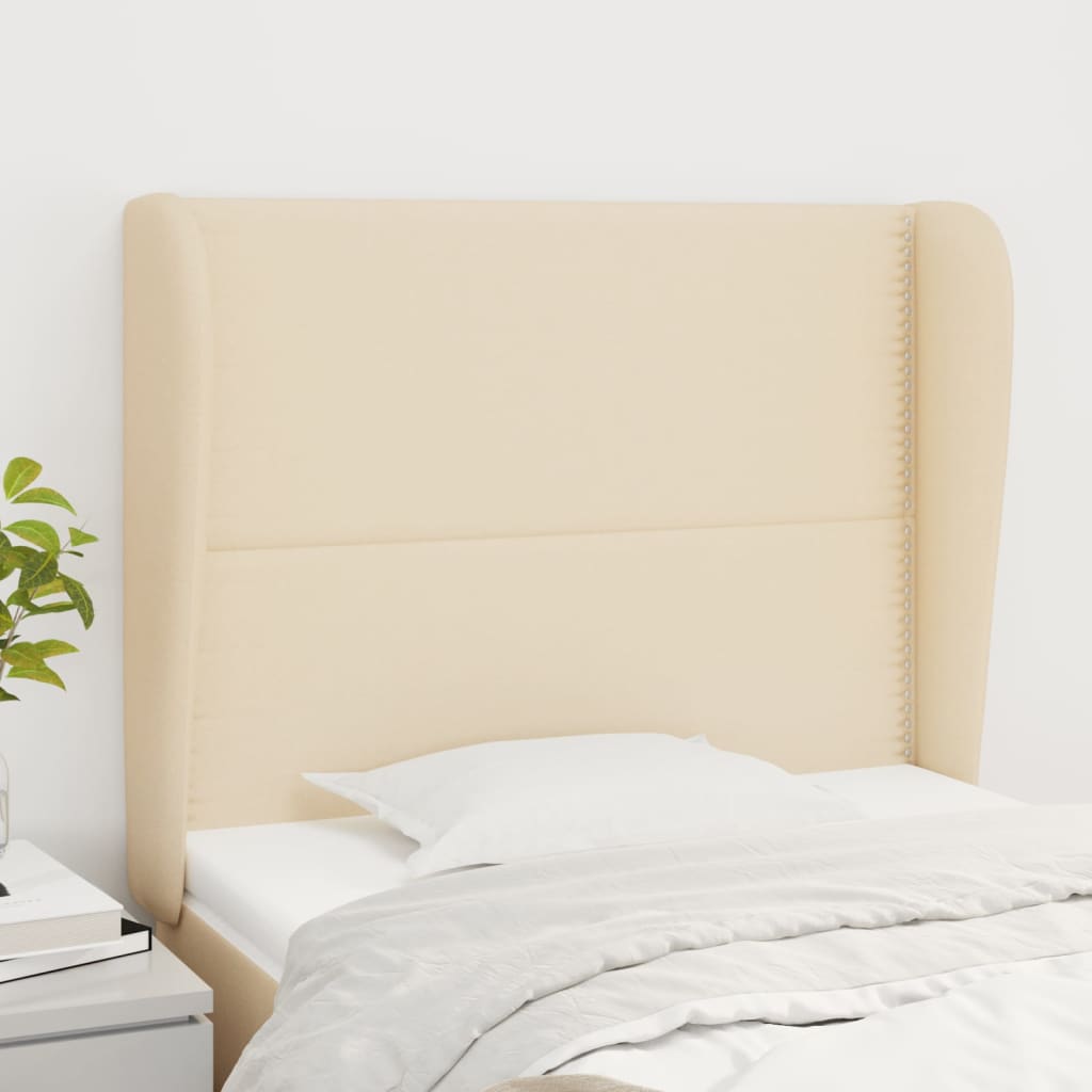 Kopfteil mit Ohren Dunkelgrau 83x23x78/88 cm Stoff