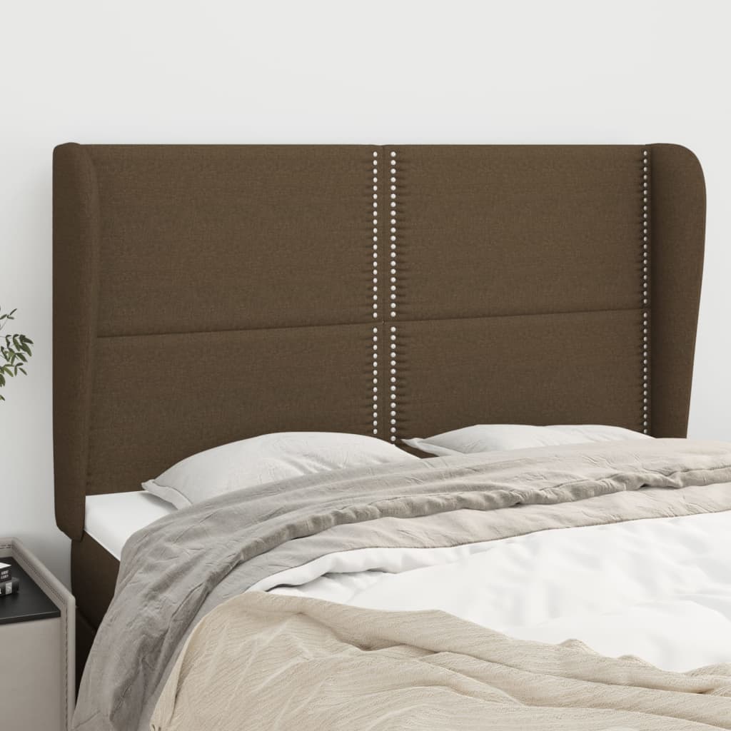 Kopfteil mit Ohren Dunkelgrau 83x23x78/88 cm Stoff