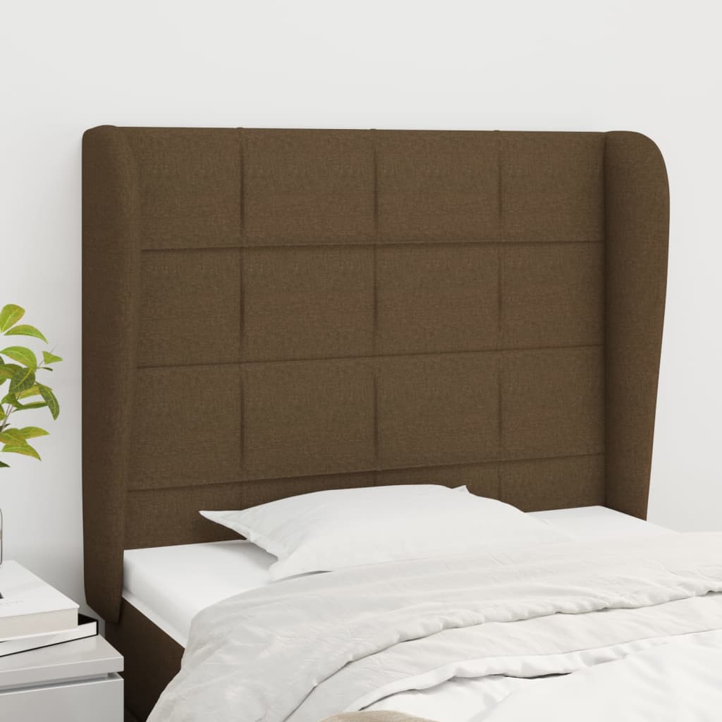 Kopfteil mit Ohren Hellgrau 83x23x78/88 cm Stoff