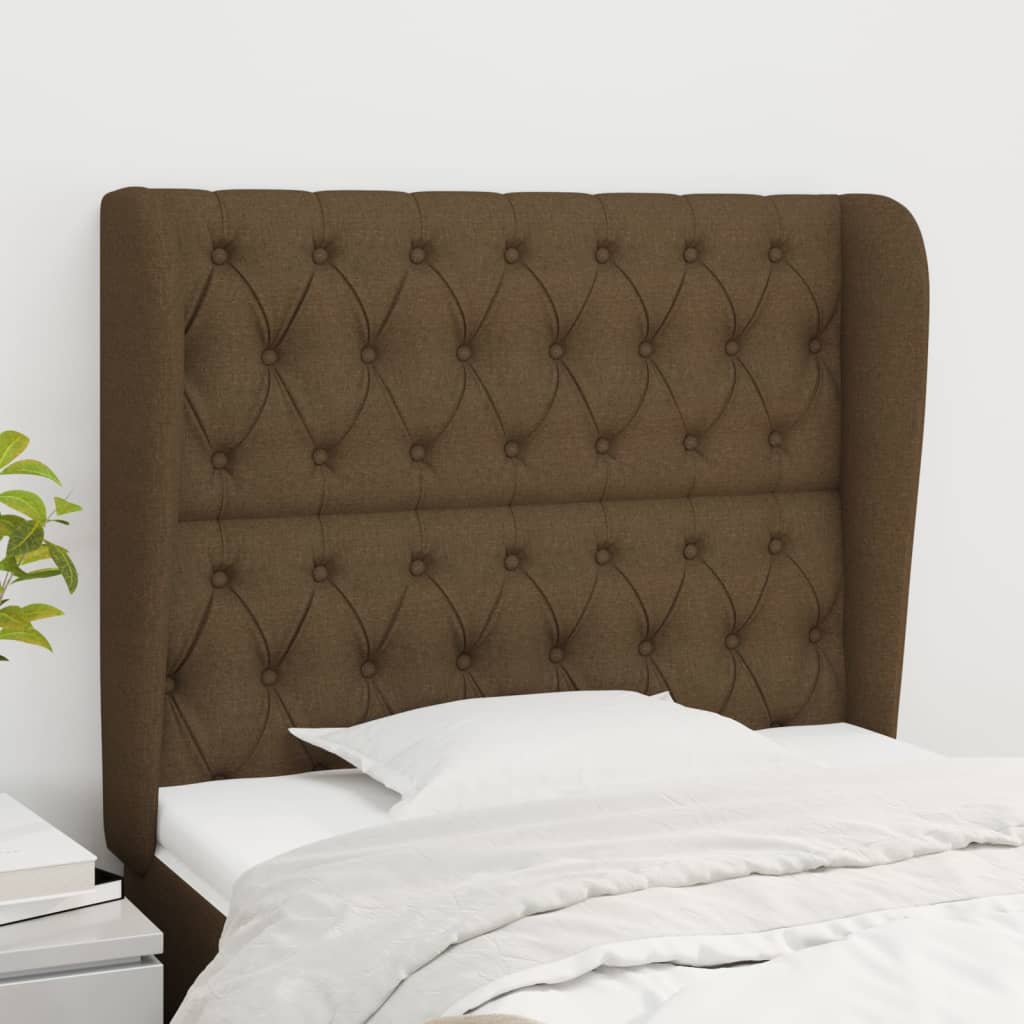 Kopfteil mit Ohren Hellgrau 83x23x78/88 cm Stoff