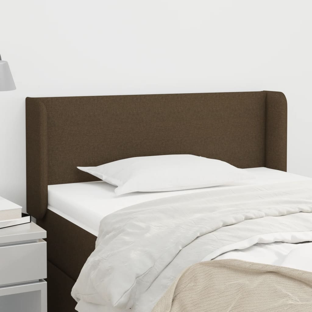 Kopfteil mit Ohren Hellgrau 83x16x78/88 cm Stoff
