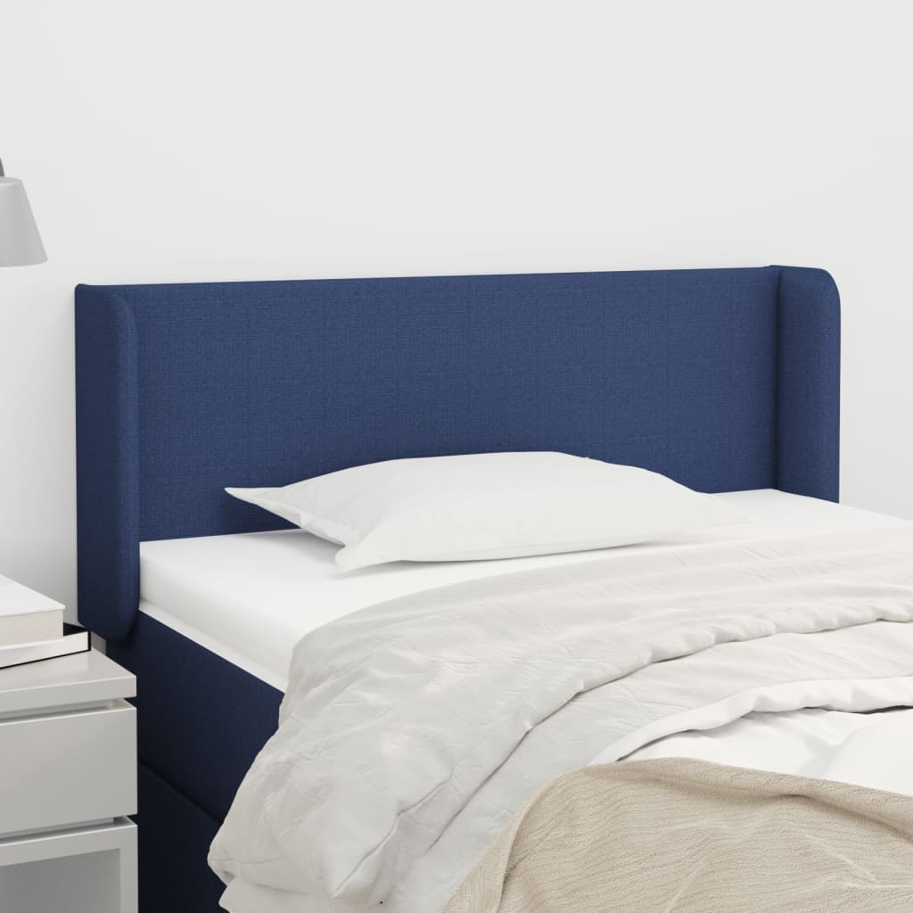 Kopfteil mit Ohren Hellgrau 83x16x78/88 cm Stoff
