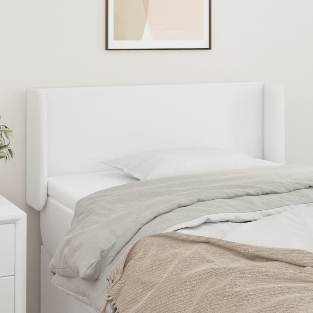 Kopfteil mit Ohren Schwarz 83x16x78/88 cm Kunstleder
