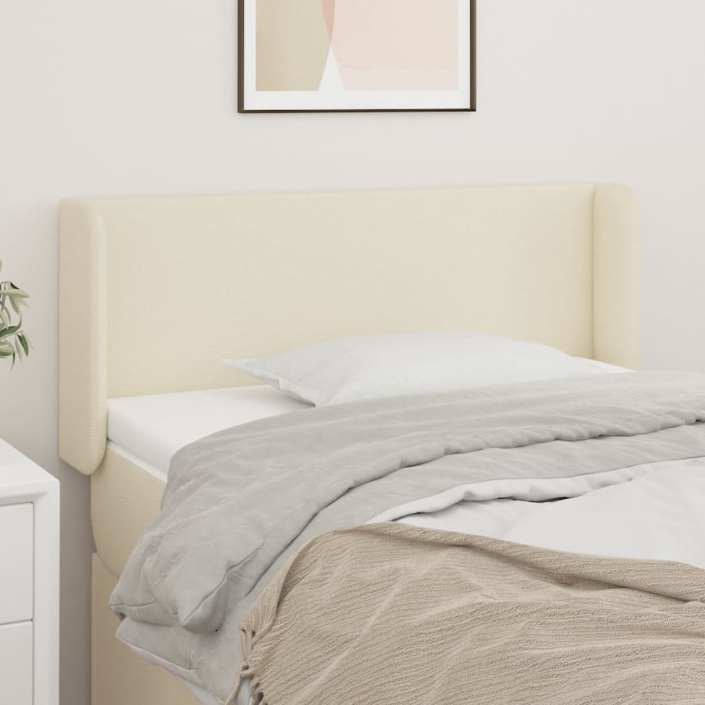 Kopfteil mit Ohren Schwarz 83x16x78/88 cm Kunstleder