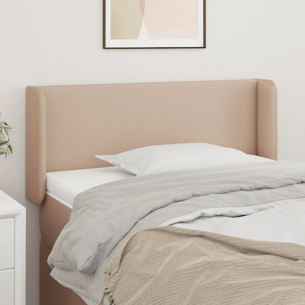 Kopfteil mit Ohren Schwarz 83x16x78/88 cm Kunstleder