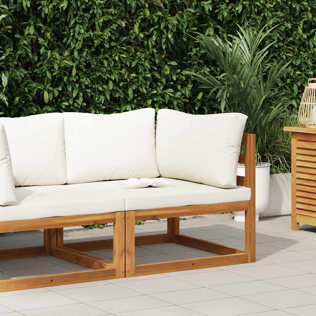 Modular-Ecksofas 2 Stk. mit Auflagen Dunkelgrau