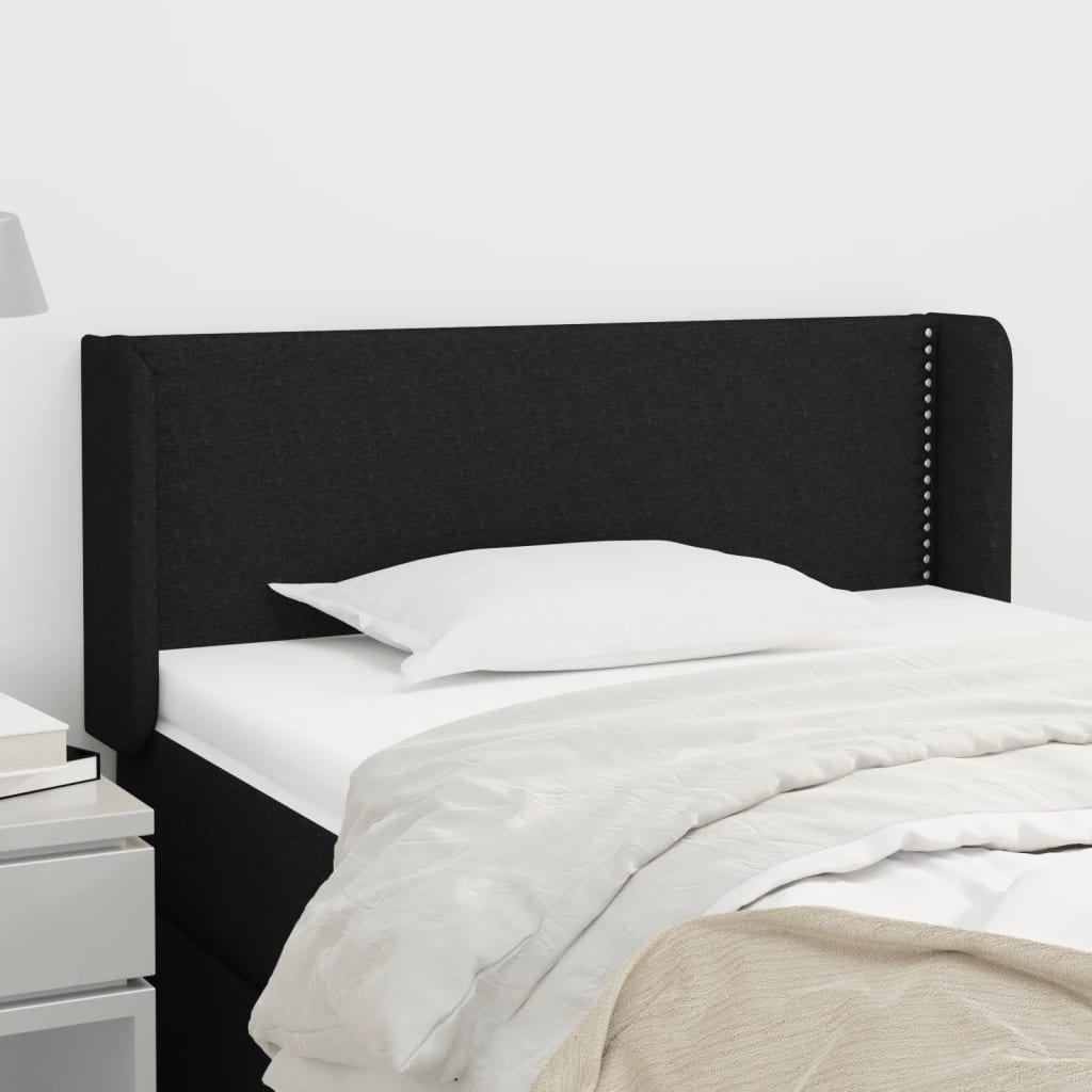 Kopfteil mit Ohren Dunkelgrau 83x16x78/88 cm Stoff