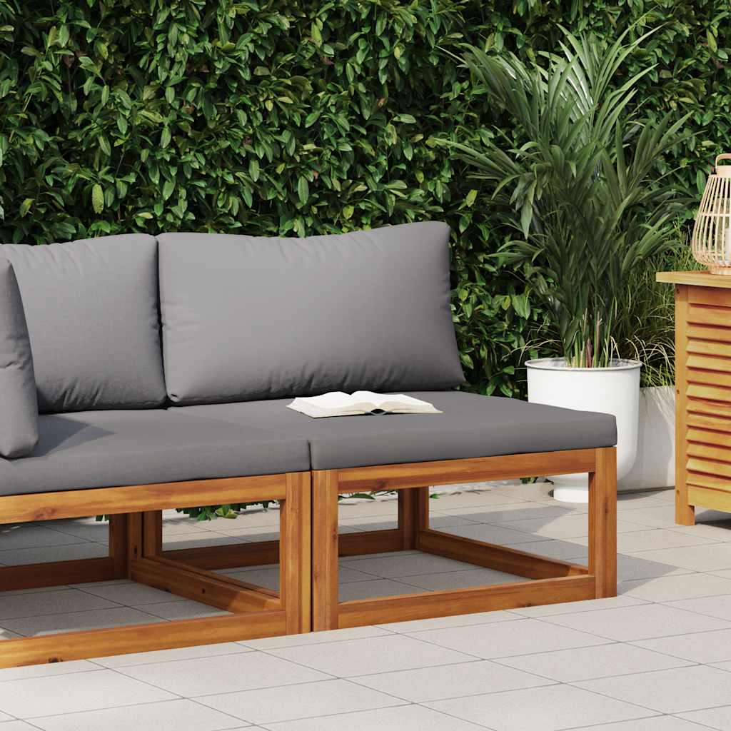 Modular-Ecksofas 2 Stk. mit Auflagen Dunkelgrau
