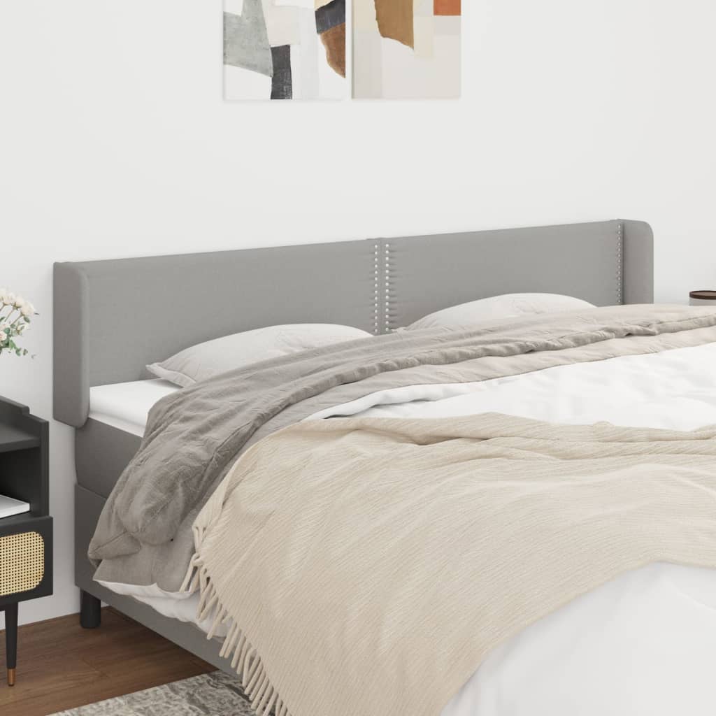 Kopfteil mit Ohren Dunkelgrau 83x16x78/88 cm Stoff