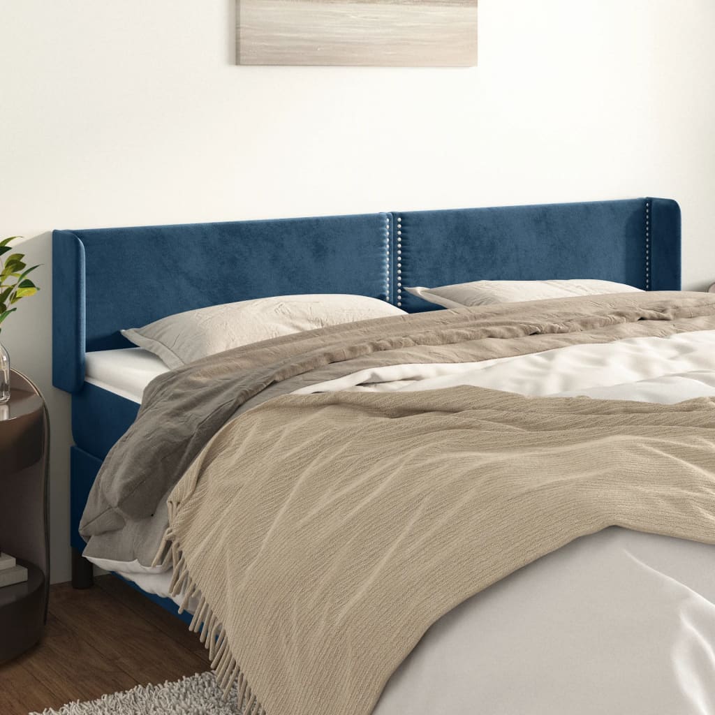 Kopfteil mit Ohren Hellgrau 83x16x78/88 cm Samt