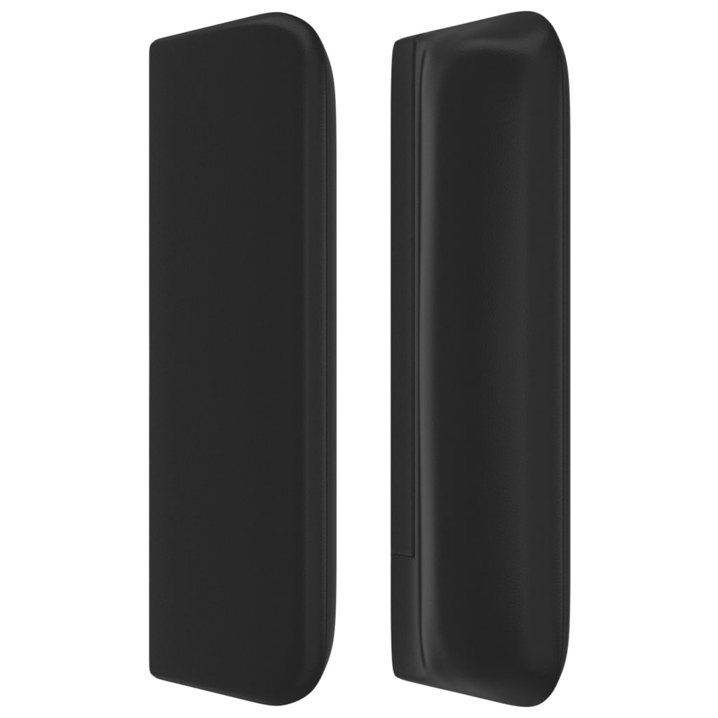 vidaXL Kopfteil mit Ohren Schwarz 83x16x78/88 cm Kunstleder