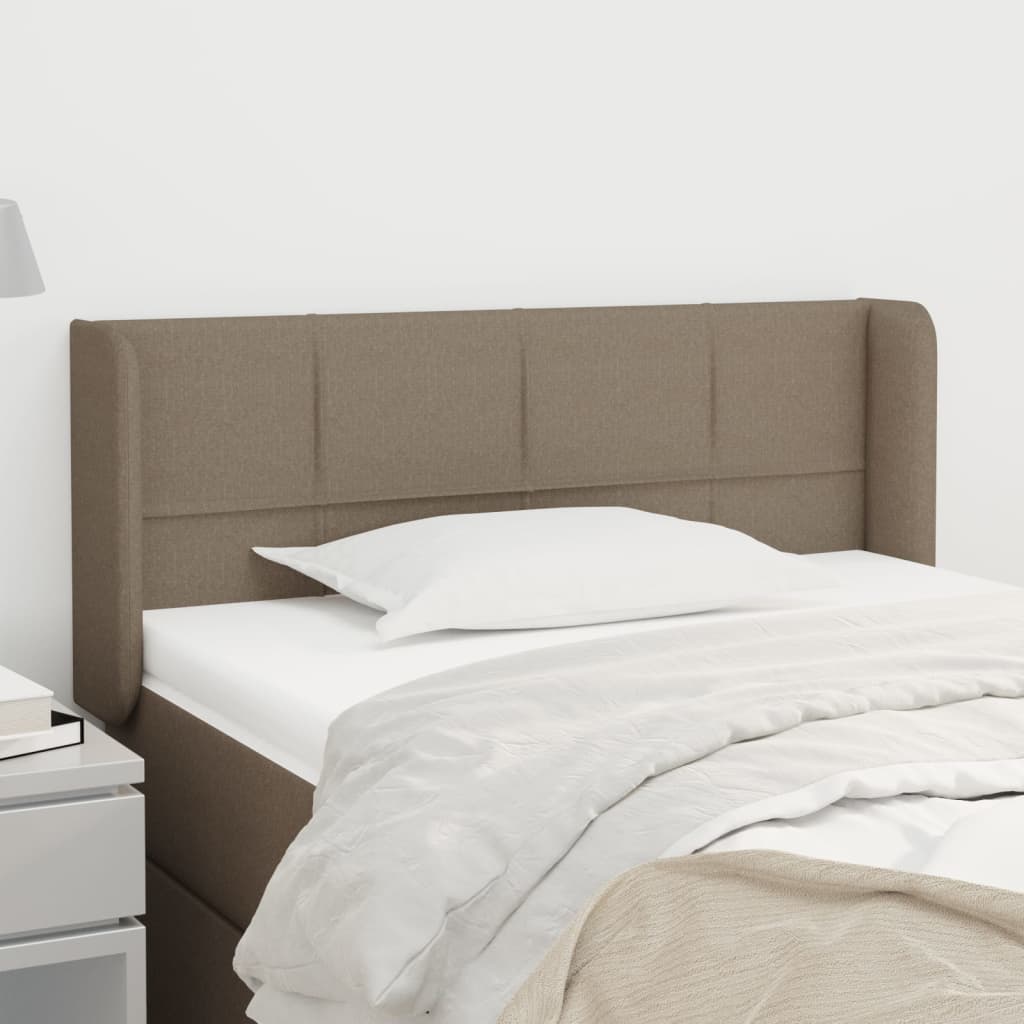 Kopfteil mit Ohren Hellgrau 83x16x78/88 cm Stoff