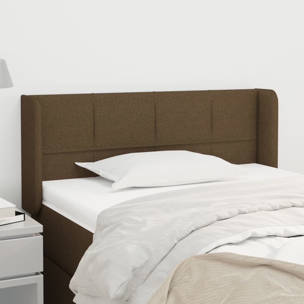 Kopfteil mit Ohren Hellgrau 83x16x78/88 cm Stoff