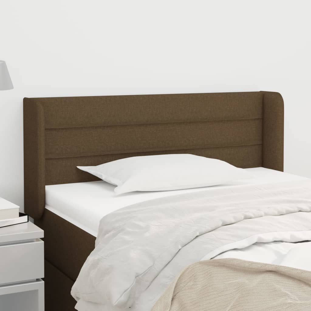 Kopfteil mit Ohren Hellgrau 83x16x78/88 cm Stoff