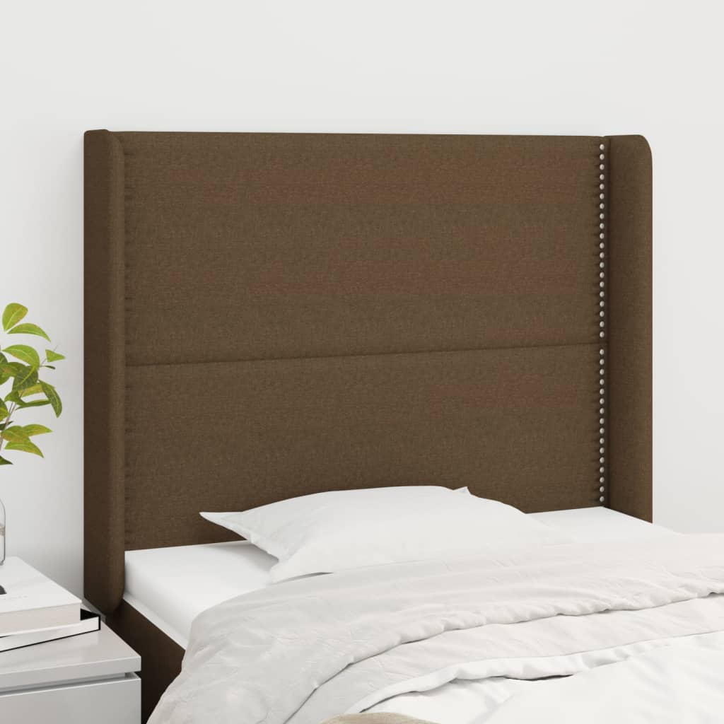 Kopfteil mit Ohren Dunkelgrau 83x16x78/88 cm Stoff
