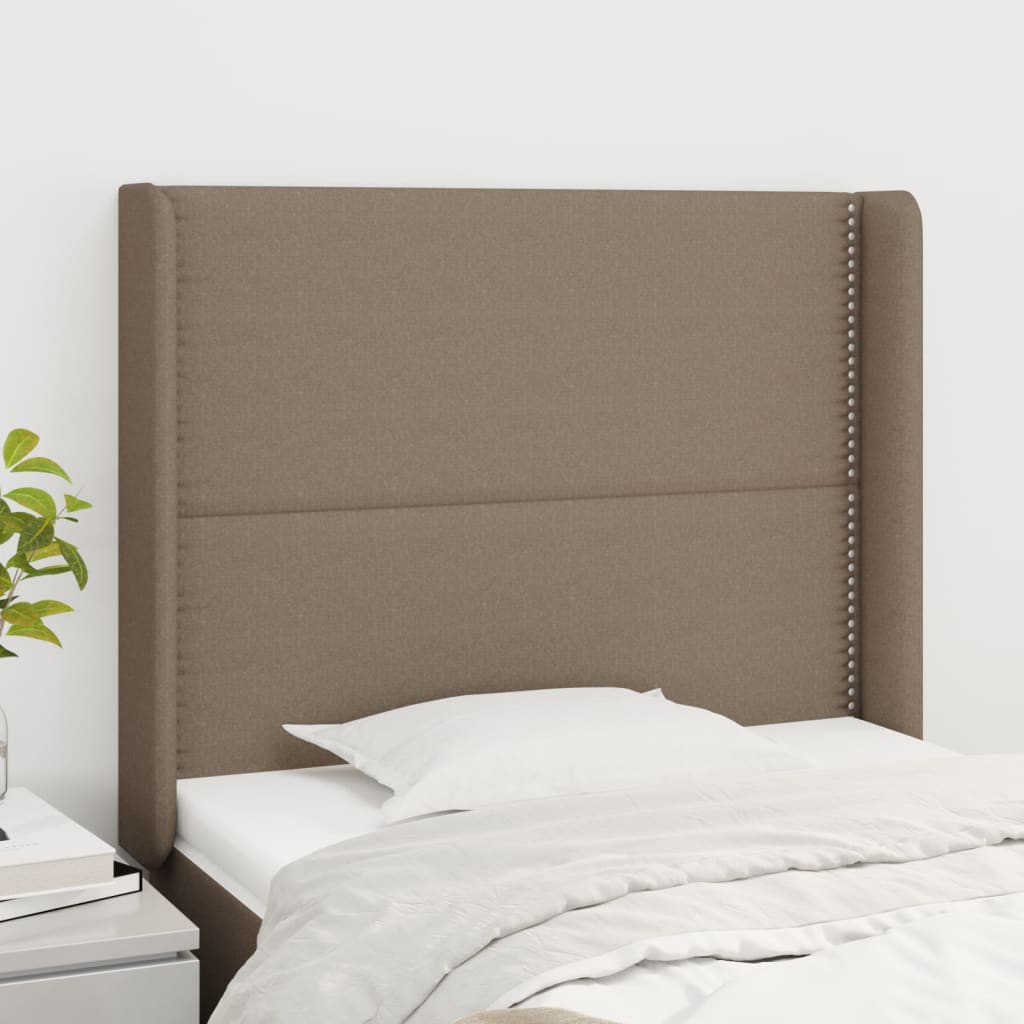 Kopfteil mit Ohren Dunkelgrau 83x16x78/88 cm Stoff