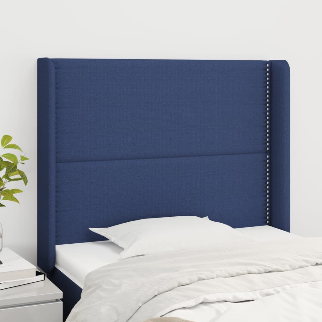 Kopfteil mit Ohren Dunkelgrau 83x16x78/88 cm Stoff