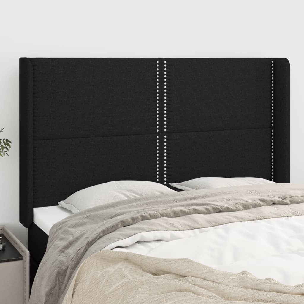 Kopfteil mit Ohren Dunkelgrau 83x16x78/88 cm Stoff