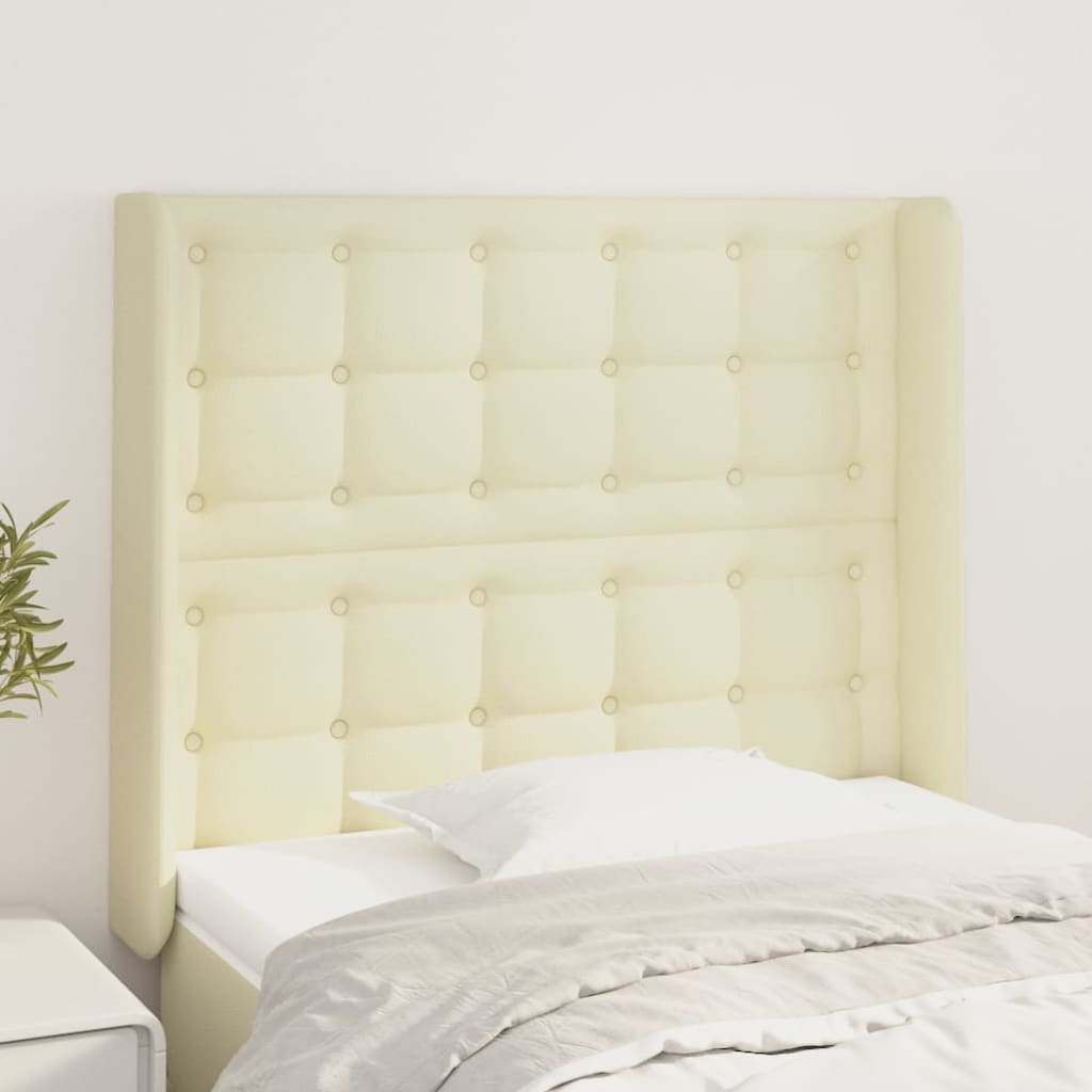 Kopfteil mit Ohren Schwarz 83x16x78/88 cm Kunstleder