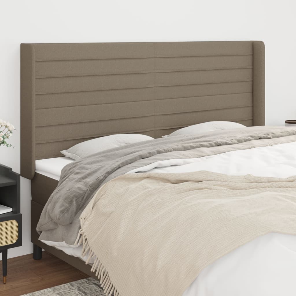 Kopfteil mit Ohren Hellgrau 83x16x78/88 cm Stoff