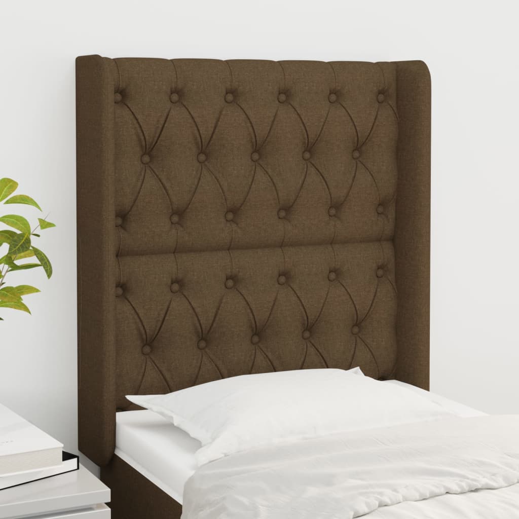 Kopfteil mit Ohren Hellgrau 83x16x78/88 cm Stoff