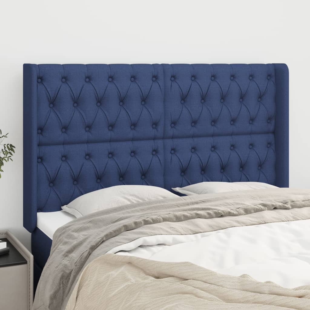 Kopfteil mit Ohren Hellgrau 83x16x78/88 cm Stoff
