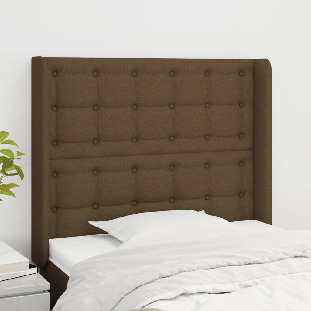 Kopfteil mit Ohren Hellgrau 83x16x78/88 cm Stoff