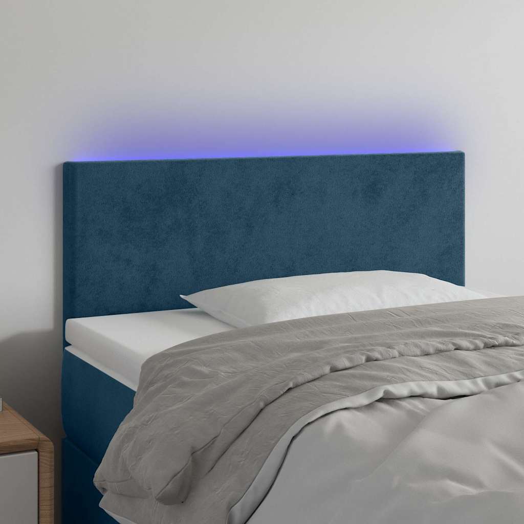 LED Kopfteil Hellgrau 80x5x78/88 cm Samt