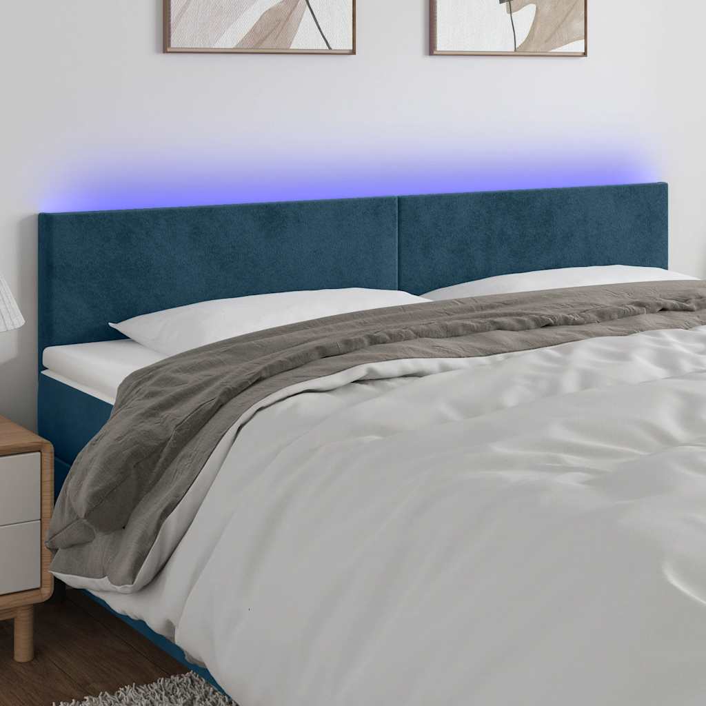 LED Kopfteil Hellgrau 80x5x78/88 cm Samt