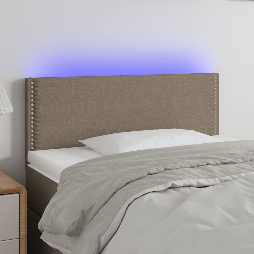 LED Kopfteil Hellgrau 80x5x78/88 cm Stoff