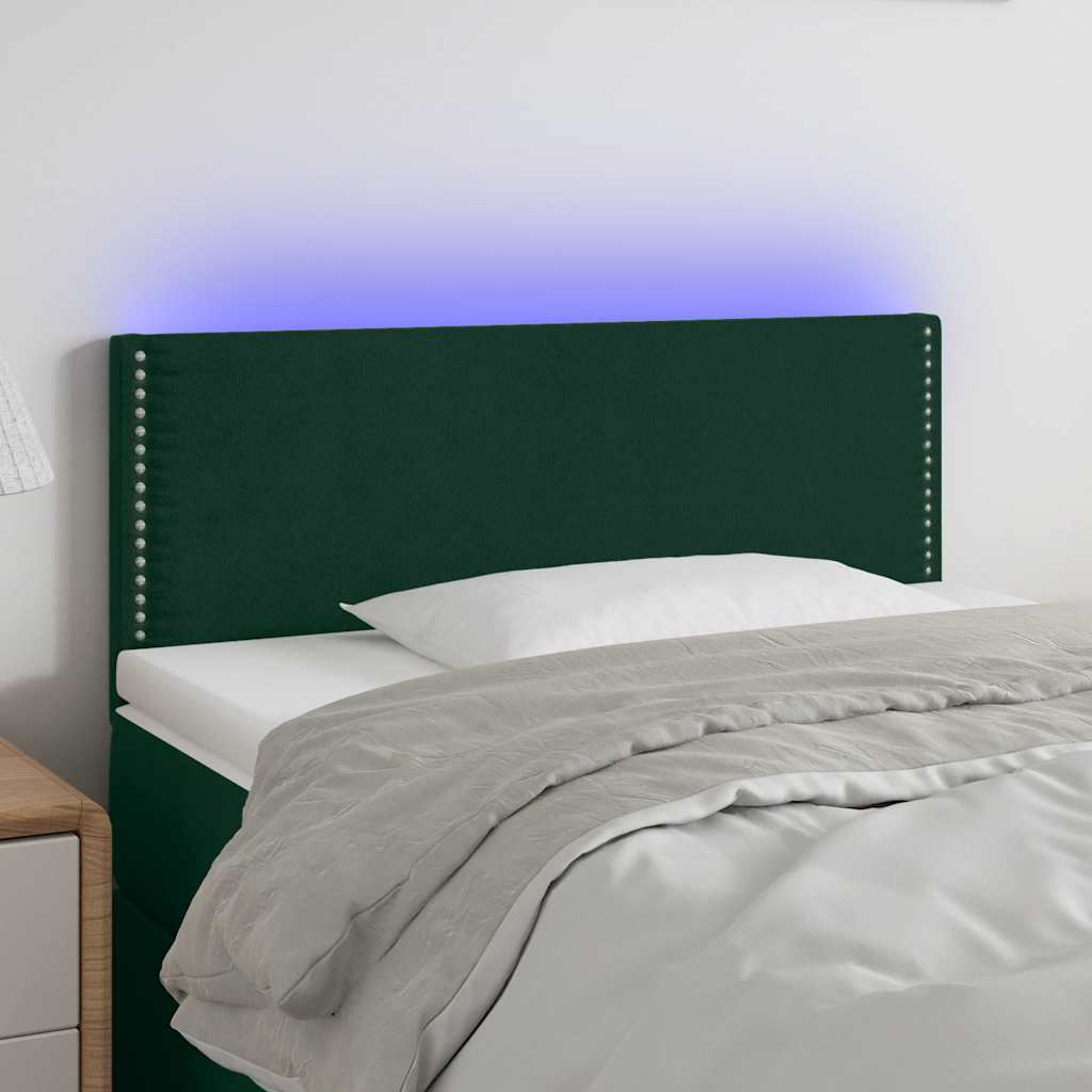 LED Kopfteil Hellgrau 80x5x78/88 cm Samt