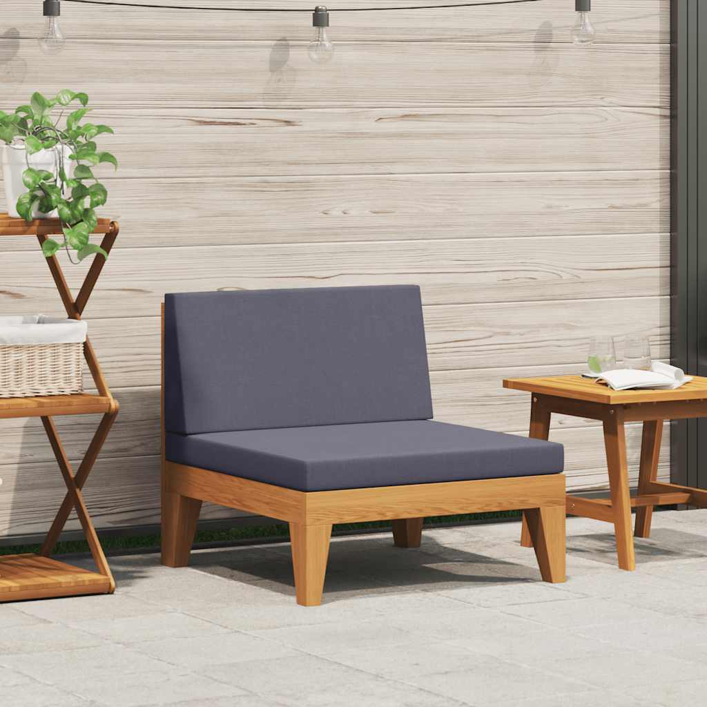 vidaXL 2-tlg. Garten-Lounge-Set mit Auflagen Massivholz Akazie