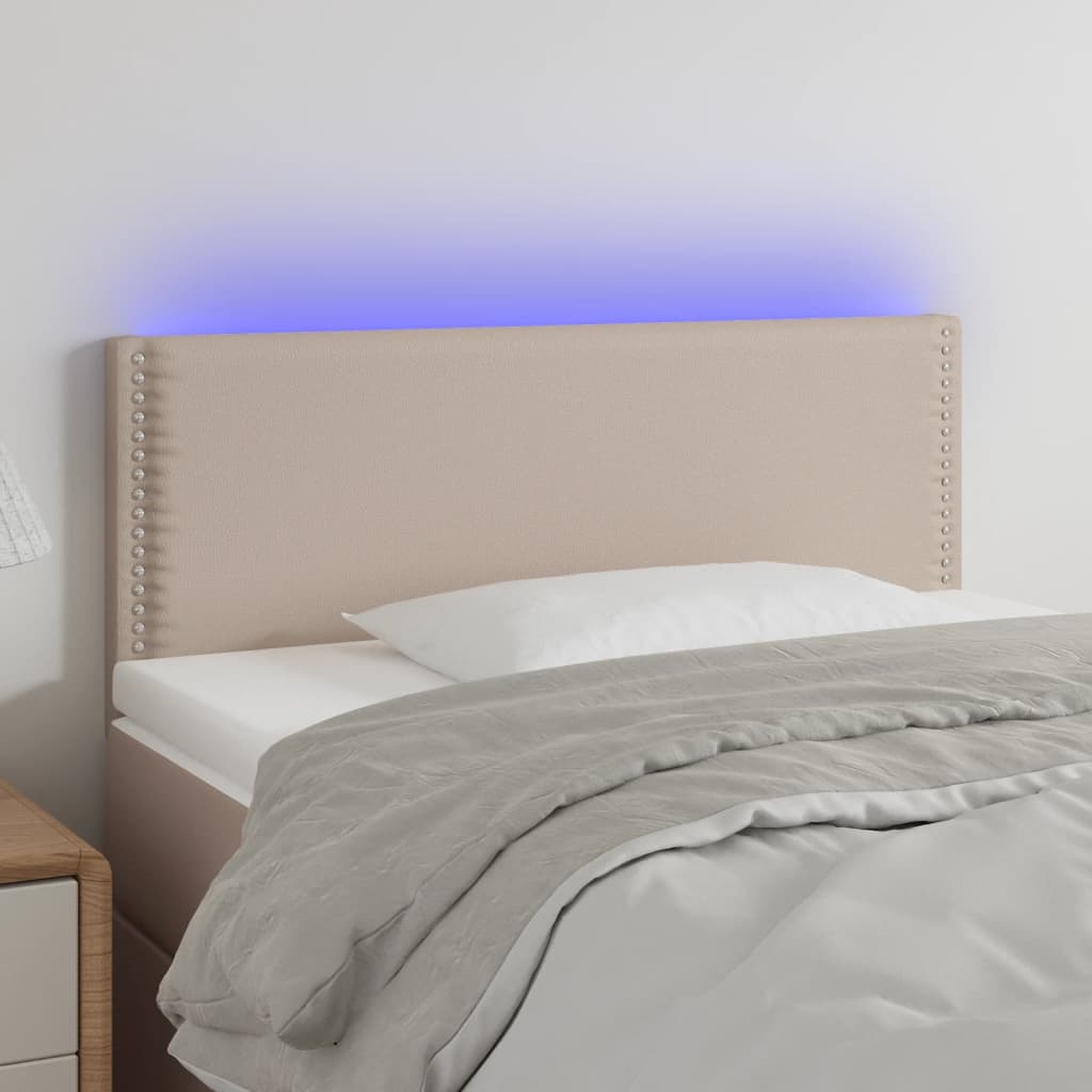 LED Kopfteil Schwarz 80x5x78/88 cm Kunstleder