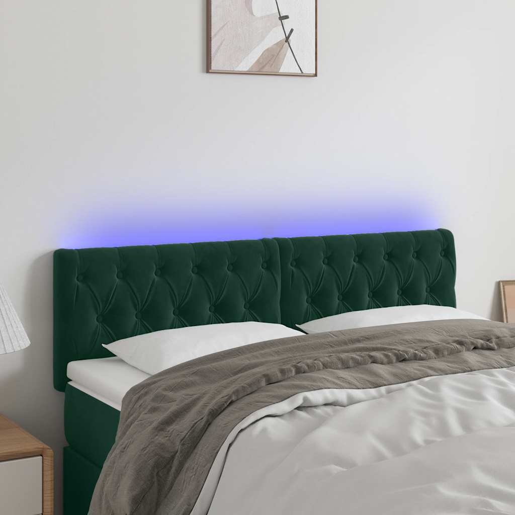 LED Kopfteil Hellgrau 80x7x78/88 cm Samt