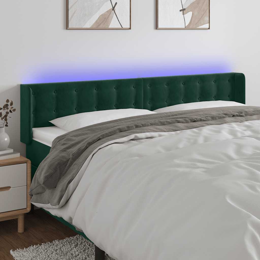 LED Kopfteil Hellgrau 83x16x78/88 cm Samt