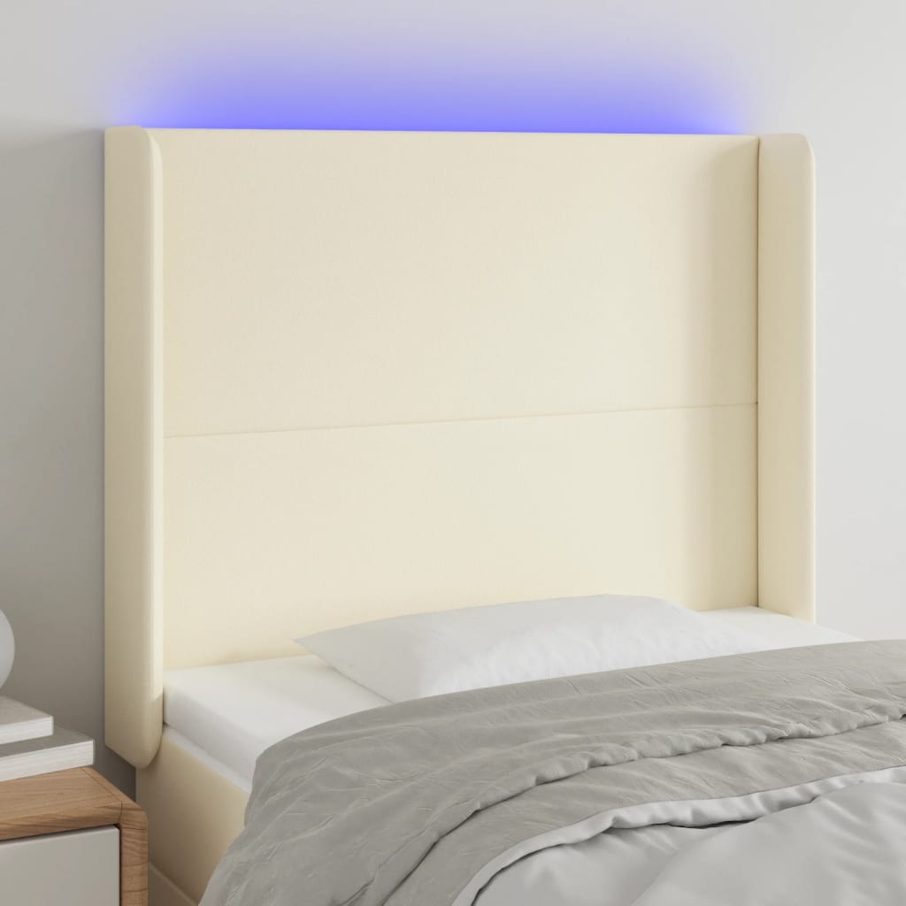 LED Kopfteil Schwarz 83x16x78/88 cm Kunstleder