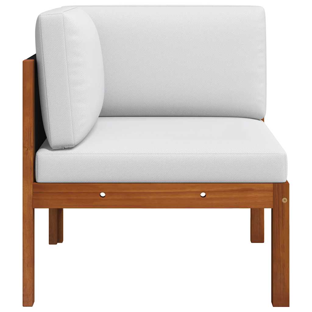 vidaXL Garten-Ecksofas 2-tlg. mit Kissen Holz Akazie & Seil
