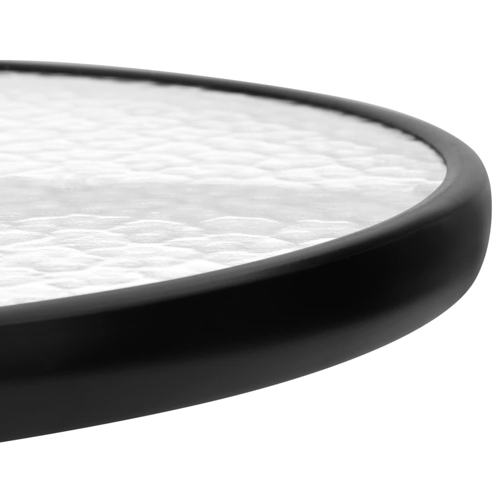 vidaXL Gartentisch Schwarz Ø60x70 cm Stahl